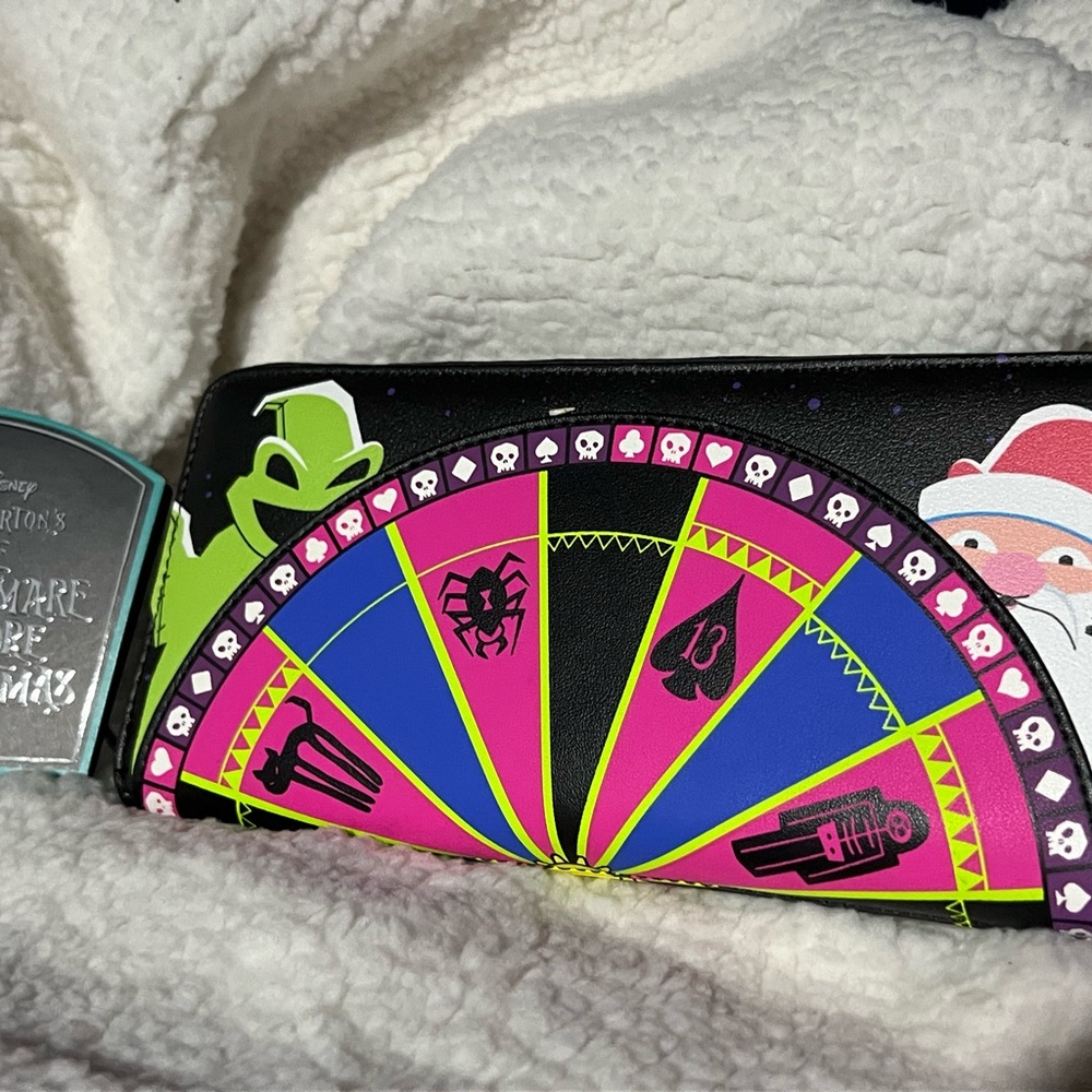 Loungefly Black and Pink Nightmare Before Christmas Wallet